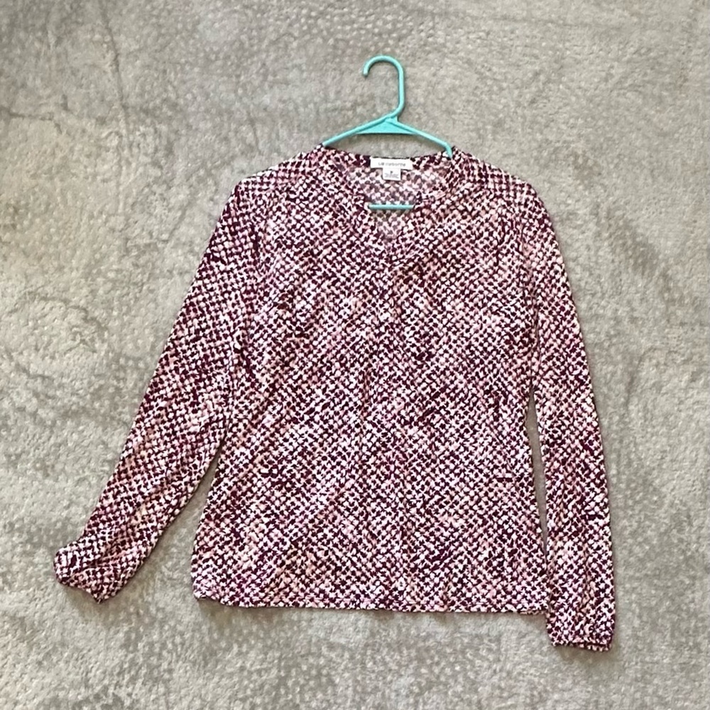 Liz Claiborne purple printed blouse